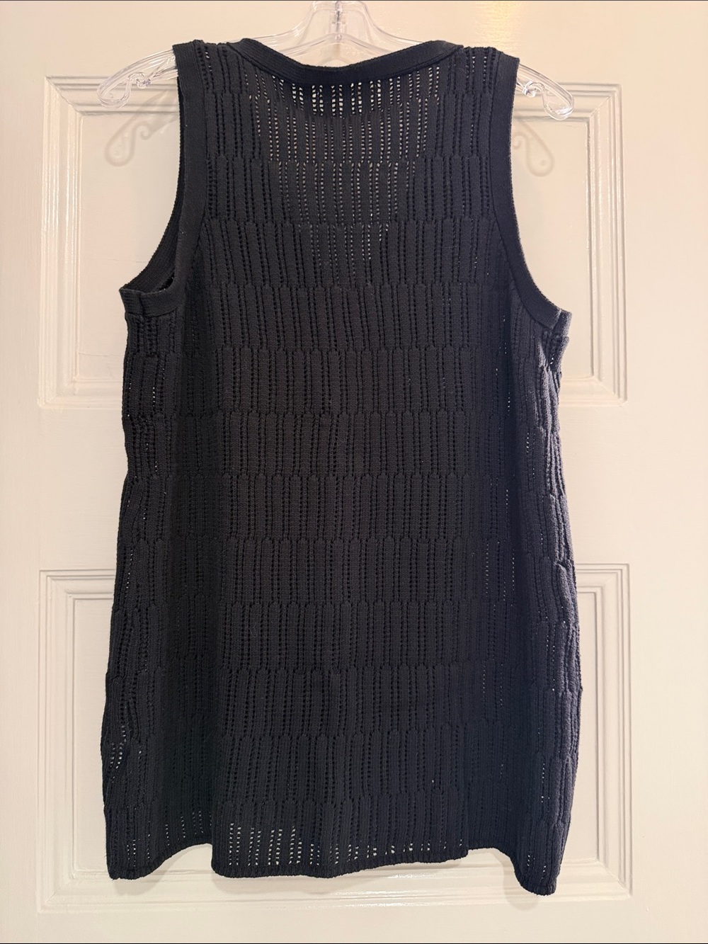 Marine Layer Sleeveless V-Neck Crochet Knit Top & Wide-Leg Pants - Black - Small - Picture 6 of 9